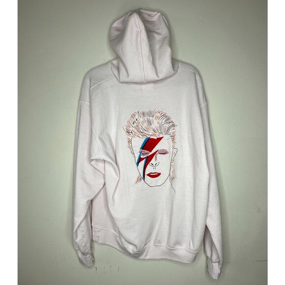 RARE Saint Luis NYC Light Pink Sweatshirt Hoodie VYBES Los Angeles David Bowie M - Picture 16 of 16